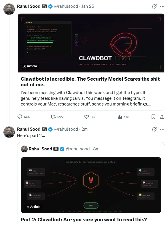 Rahul Sood clawdbot reviews