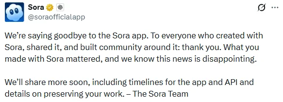 Official Sora X account