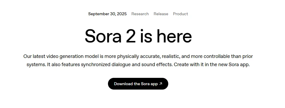 Sora 2 is here