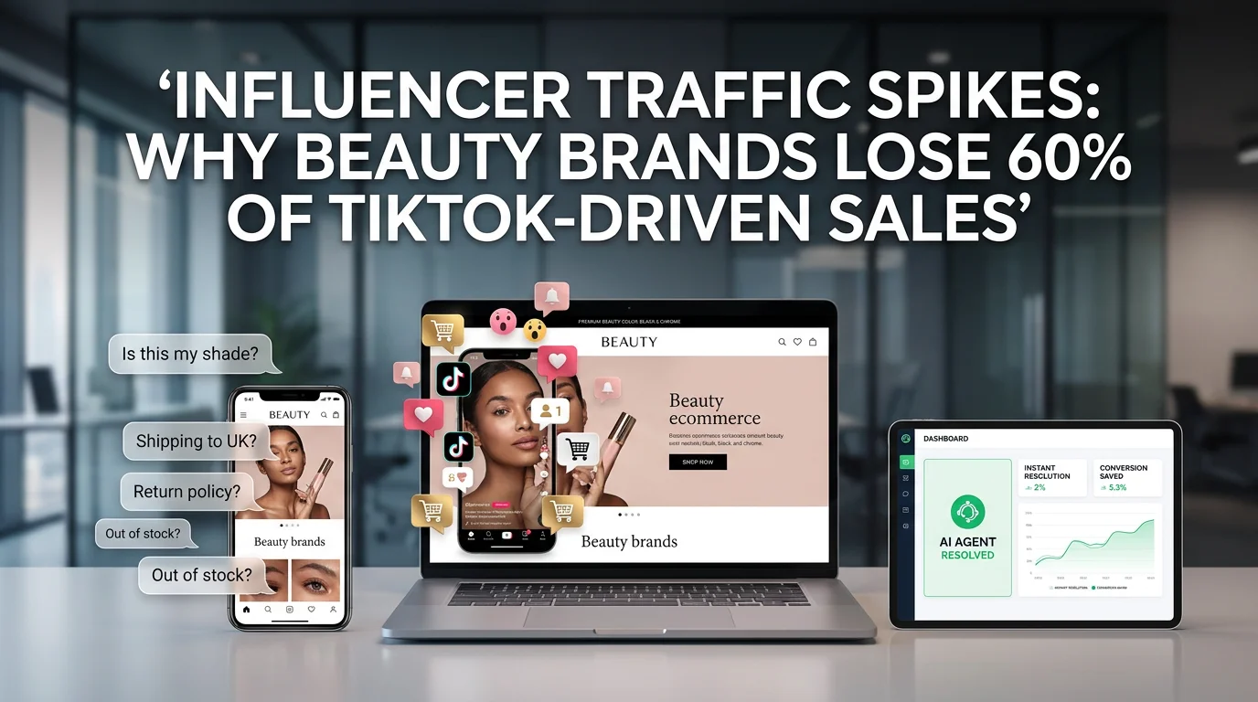 インフルエンサートラフィックスパイク:なぜビューティーブランドはTikTok起点売上の60%を取りこぼすのか