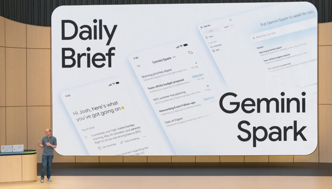 Gemini Spark 24/7 个人 AI 代理在 Gemini app 中的交互界面
